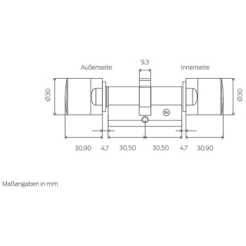 Preview: SimonsVoss MobileKey Doppelknaufzylinder