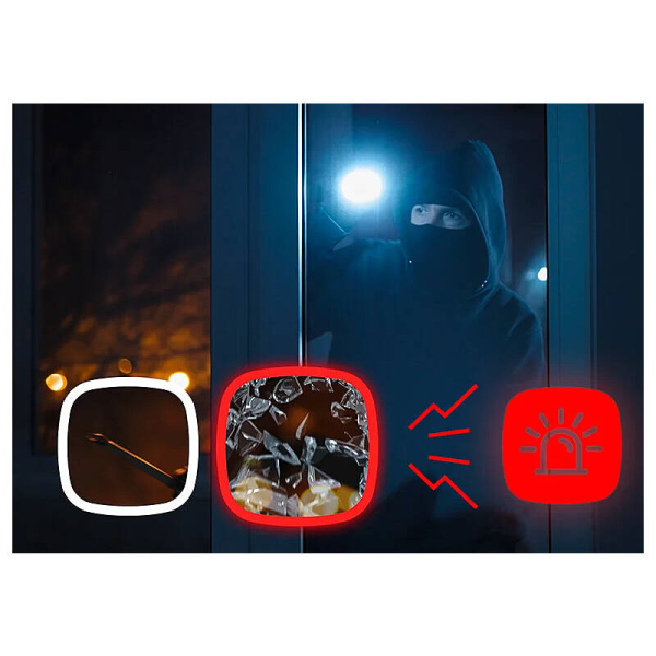 BE WAVE Glass Break Detector Funk-Glasbruchmelder