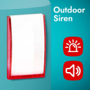 BE WAVE Outdoor Siren R Funk-Außensirene, rot